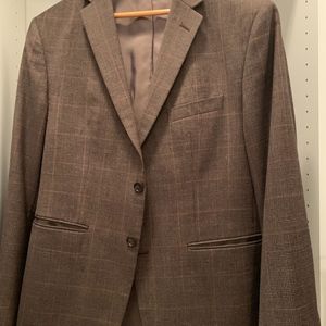 Banana Republic Glen Plaid Wool Two-Button Blazer